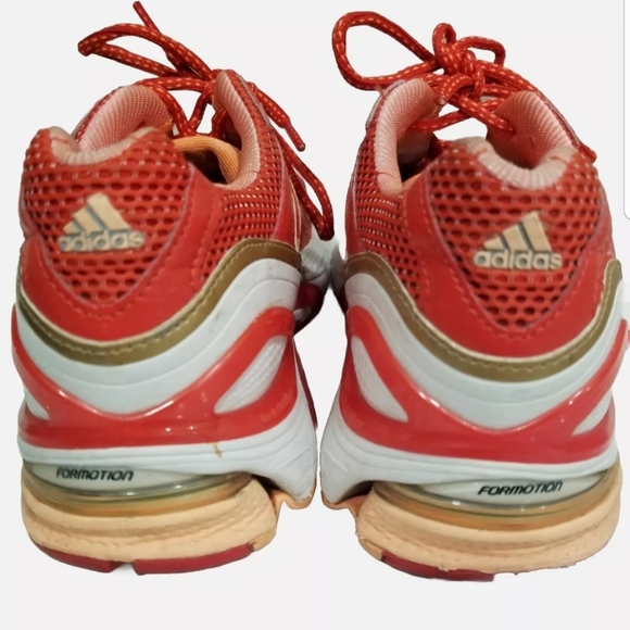 EUC Adidas Adiprene Formotion Men's Running Sneakers Size 8.5 Orange/White - Picture 6 of 10
